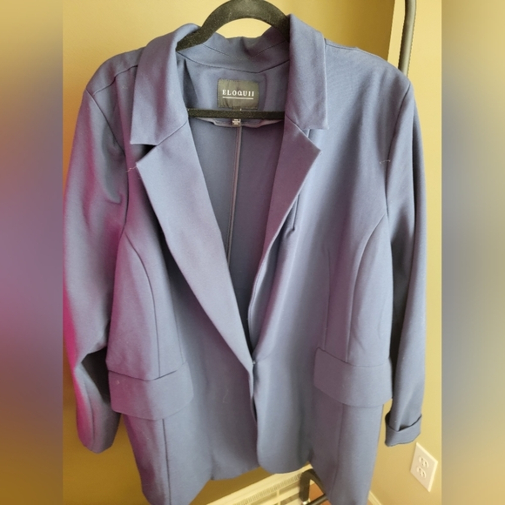 Elloqui Blazer, Size 26, Maritime Blue
